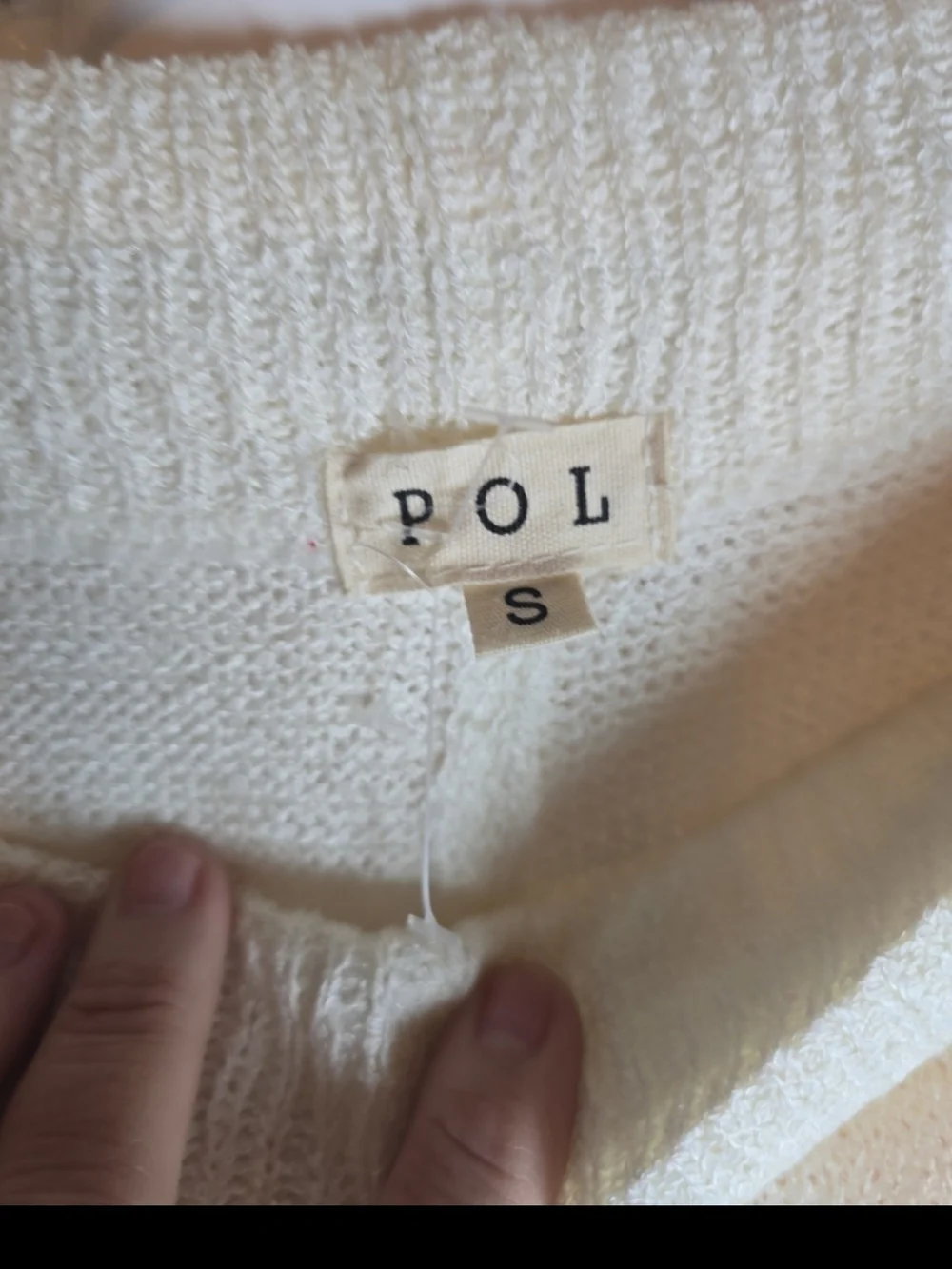 POL Cream Knit Tie-Dye Shorts with Pink Accent